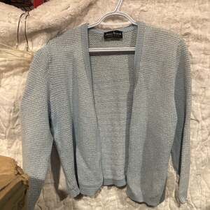 Vintage  James Kenrob Blue Open Knit Cardigan Sweater